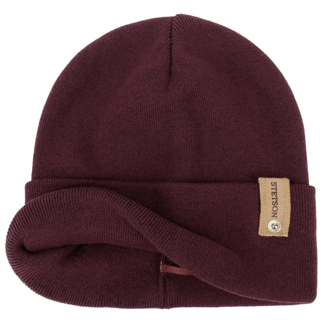 Organic Cotton Merino Beanie With Cuff by Stetson