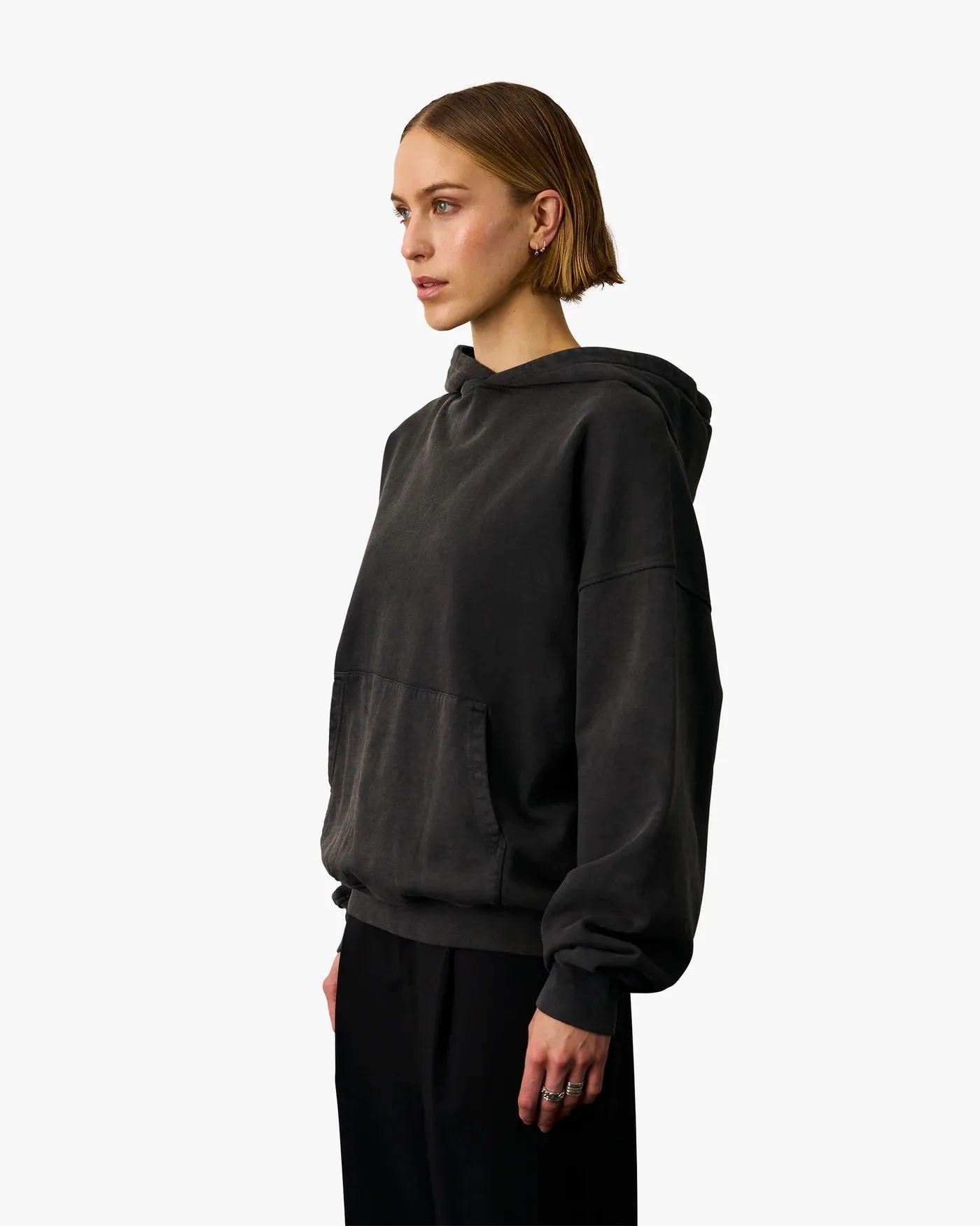 Organic Oversized Hood - Faded Black