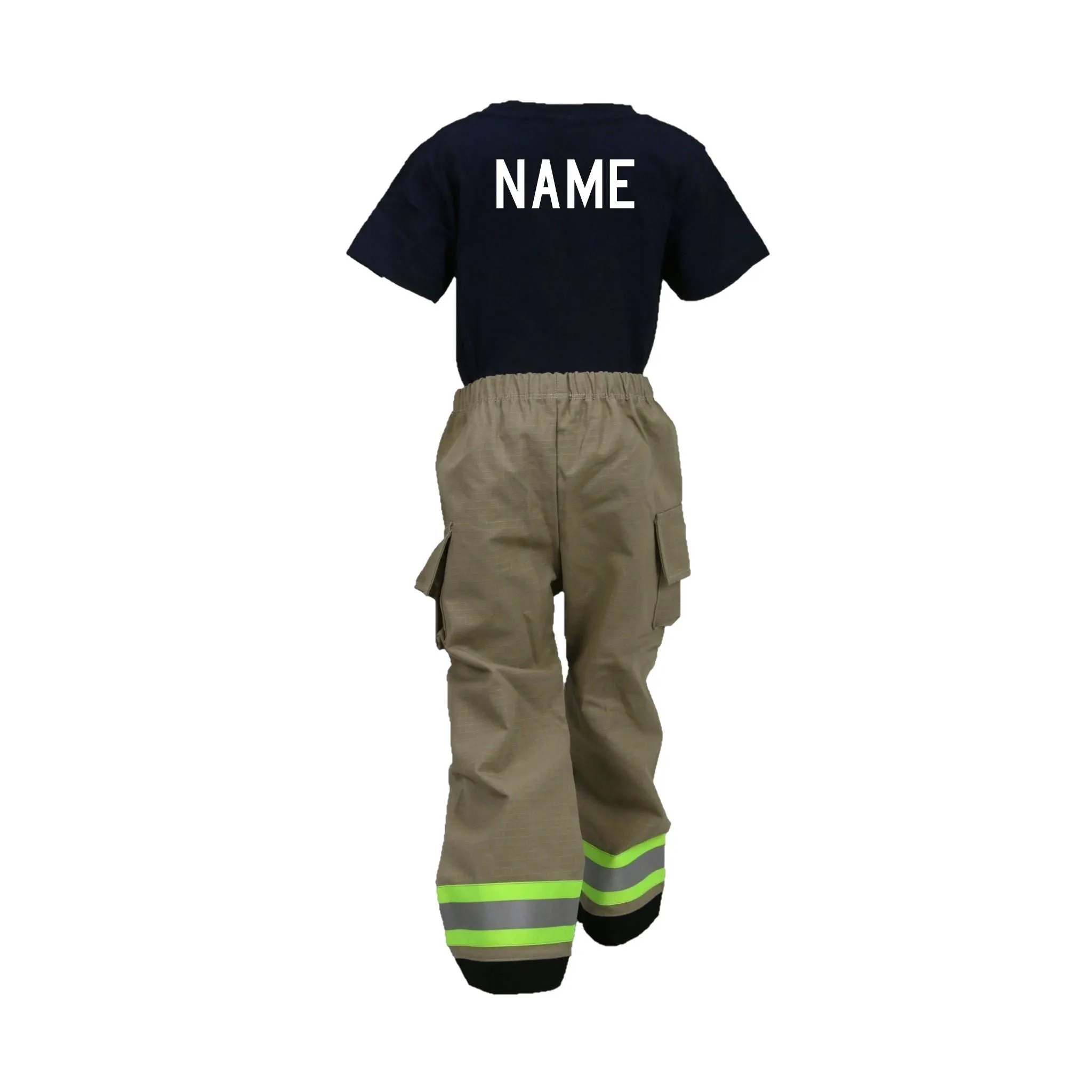 ORIGINAL Firefighter Personalized TAN 2PC Toddler Outfit