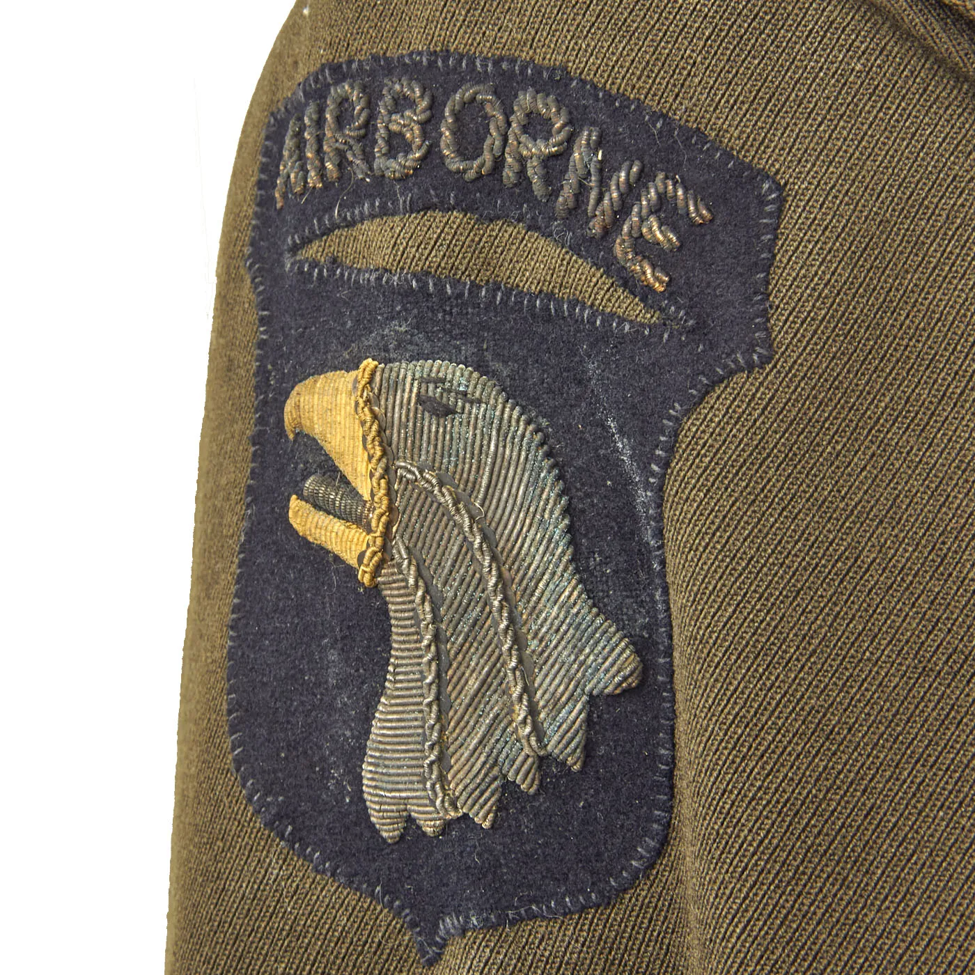 Original U.S. WWII 101st Airborne Division Class A Uniform Coat Featuring British Made Bullion Insignia - Featured in Heroes in our Midst Volume 3