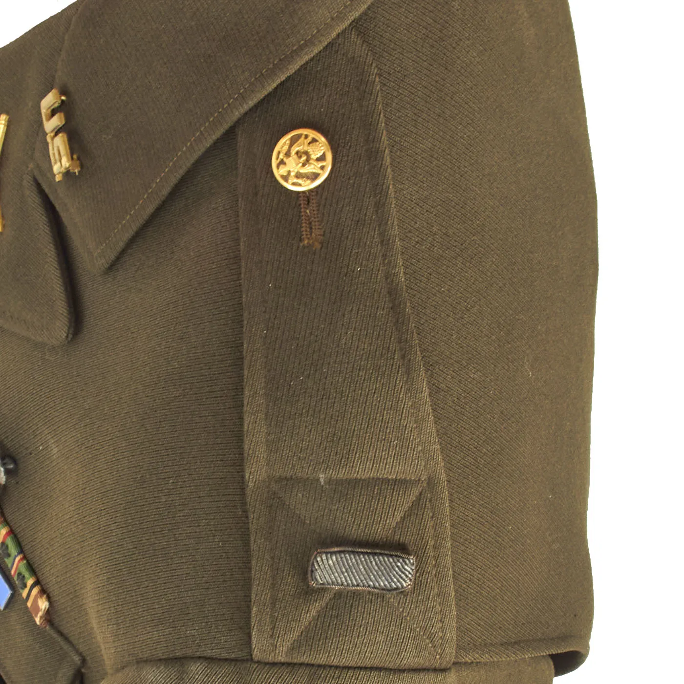 Original U.S. WWII 101st Airborne Division Class A Uniform Coat Featuring British Made Bullion Insignia - Featured in Heroes in our Midst Volume 3