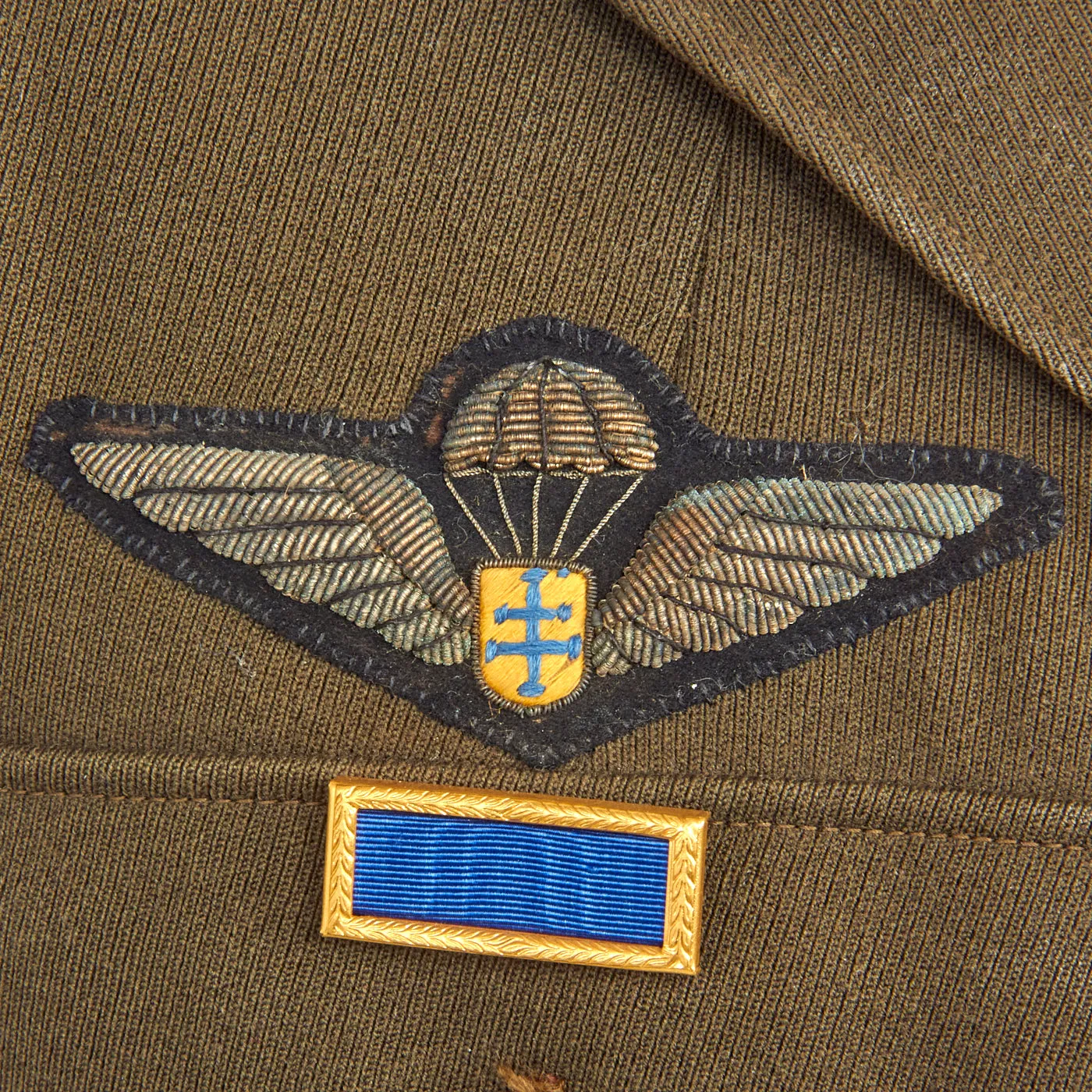 Original U.S. WWII 101st Airborne Division Class A Uniform Coat Featuring British Made Bullion Insignia - Featured in Heroes in our Midst Volume 3