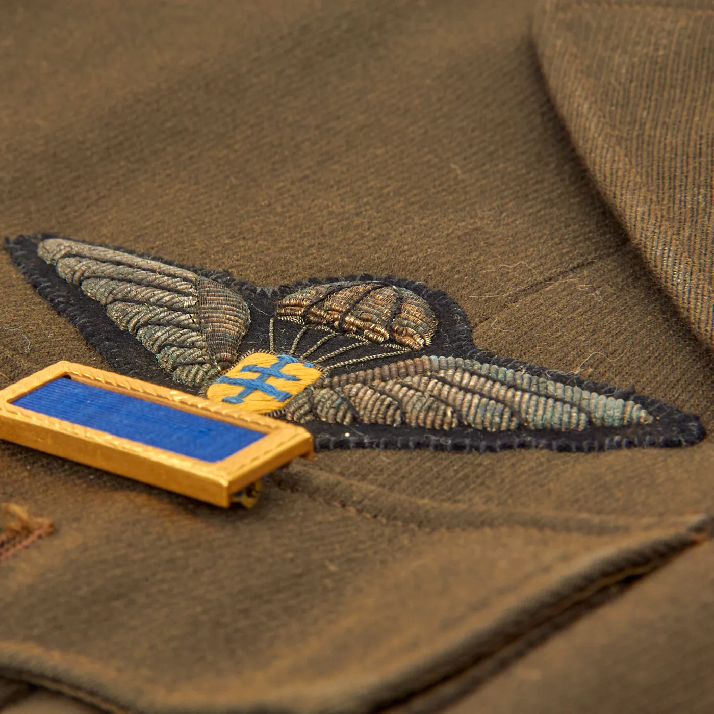 Original U.S. WWII 101st Airborne Division Class A Uniform Coat Featuring British Made Bullion Insignia - Featured in Heroes in our Midst Volume 3