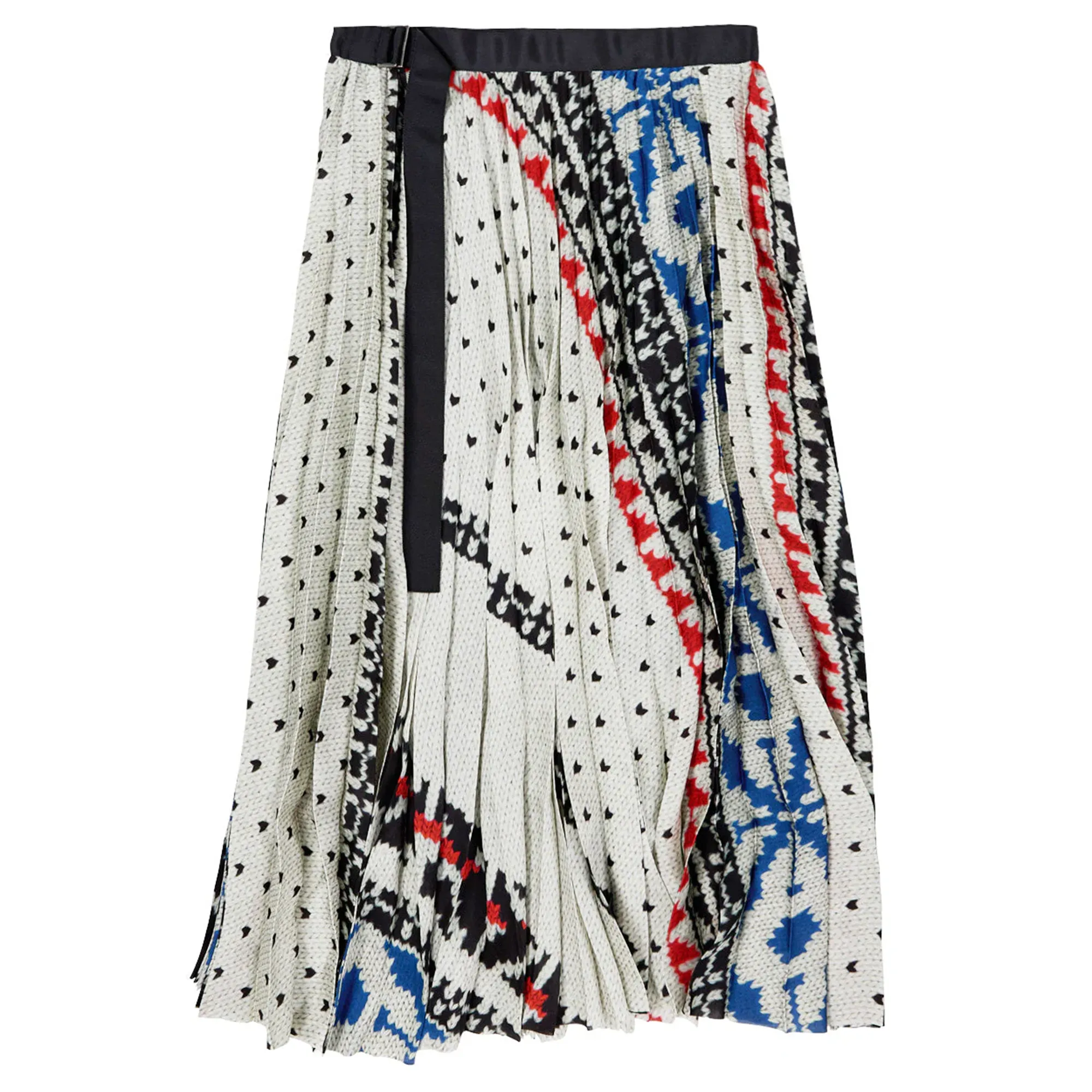 Pattern Knit Print Skirt