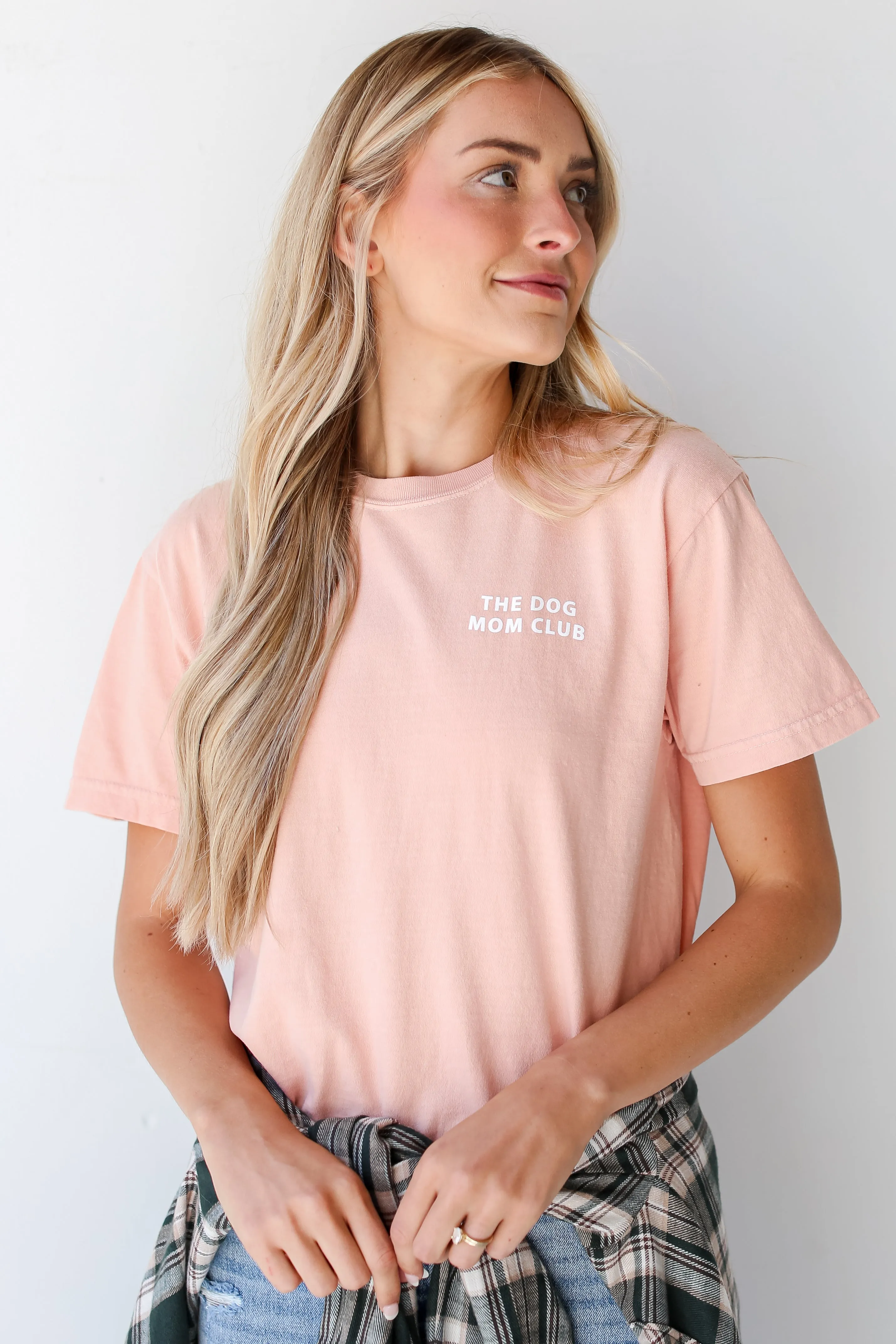 Peach The Dog Mom Club Tee