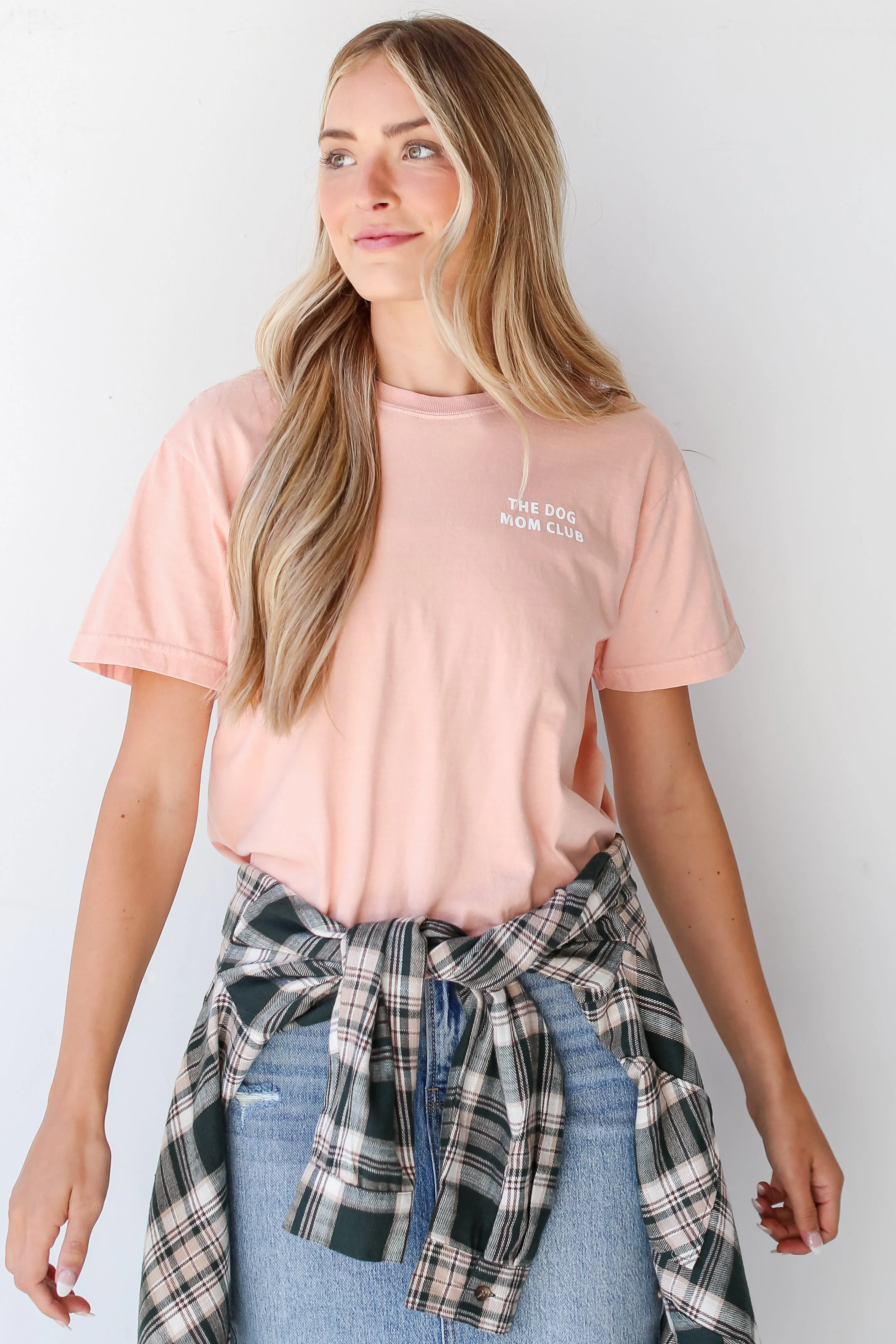 Peach The Dog Mom Club Tee