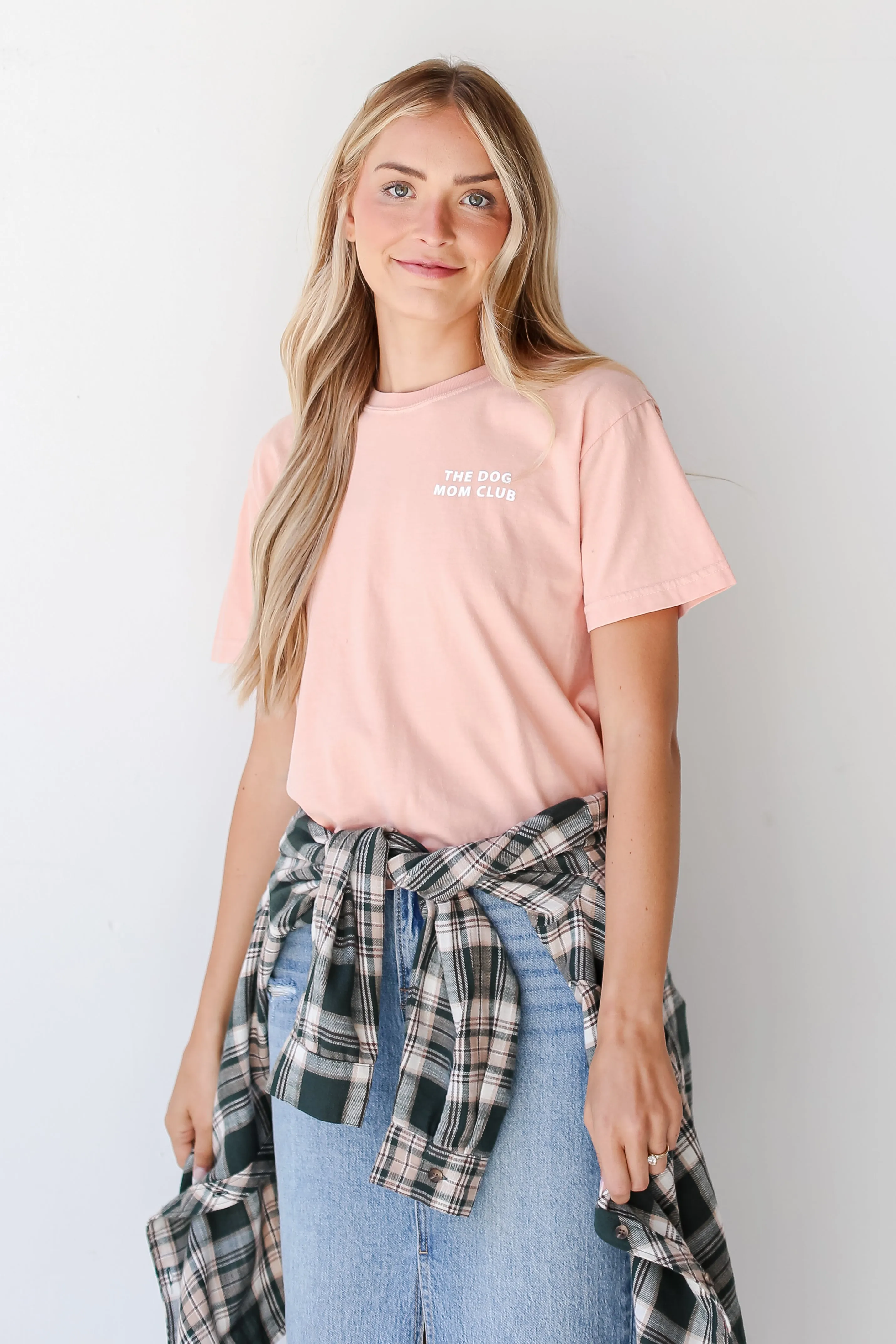 Peach The Dog Mom Club Tee