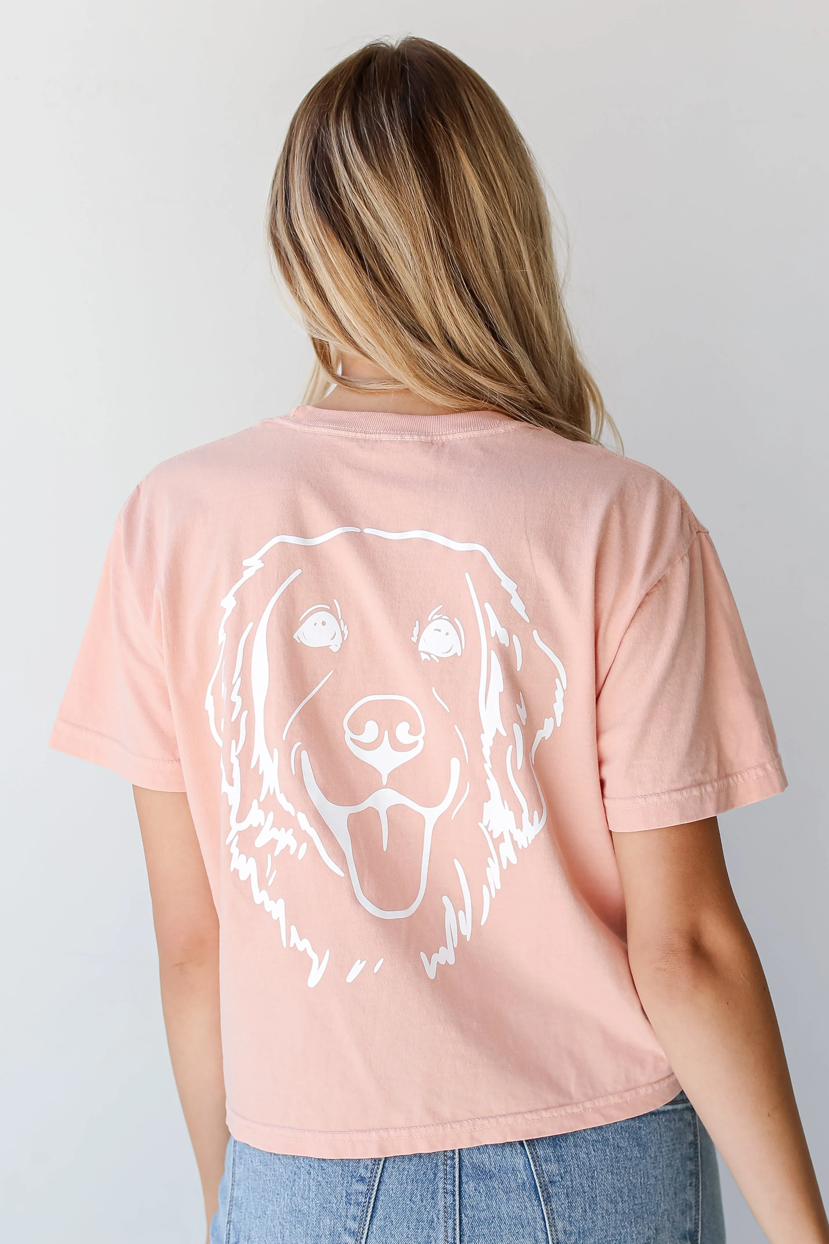 Peach The Dog Mom Club Tee