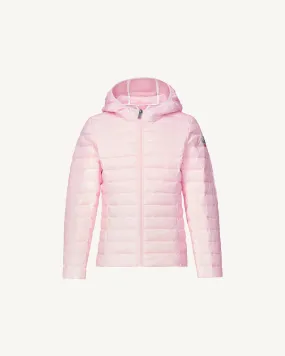 Petal rose Carla kids' lightweight hooded puffer jacket