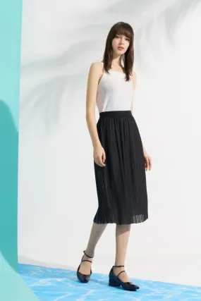 Pleated Flare Skirt