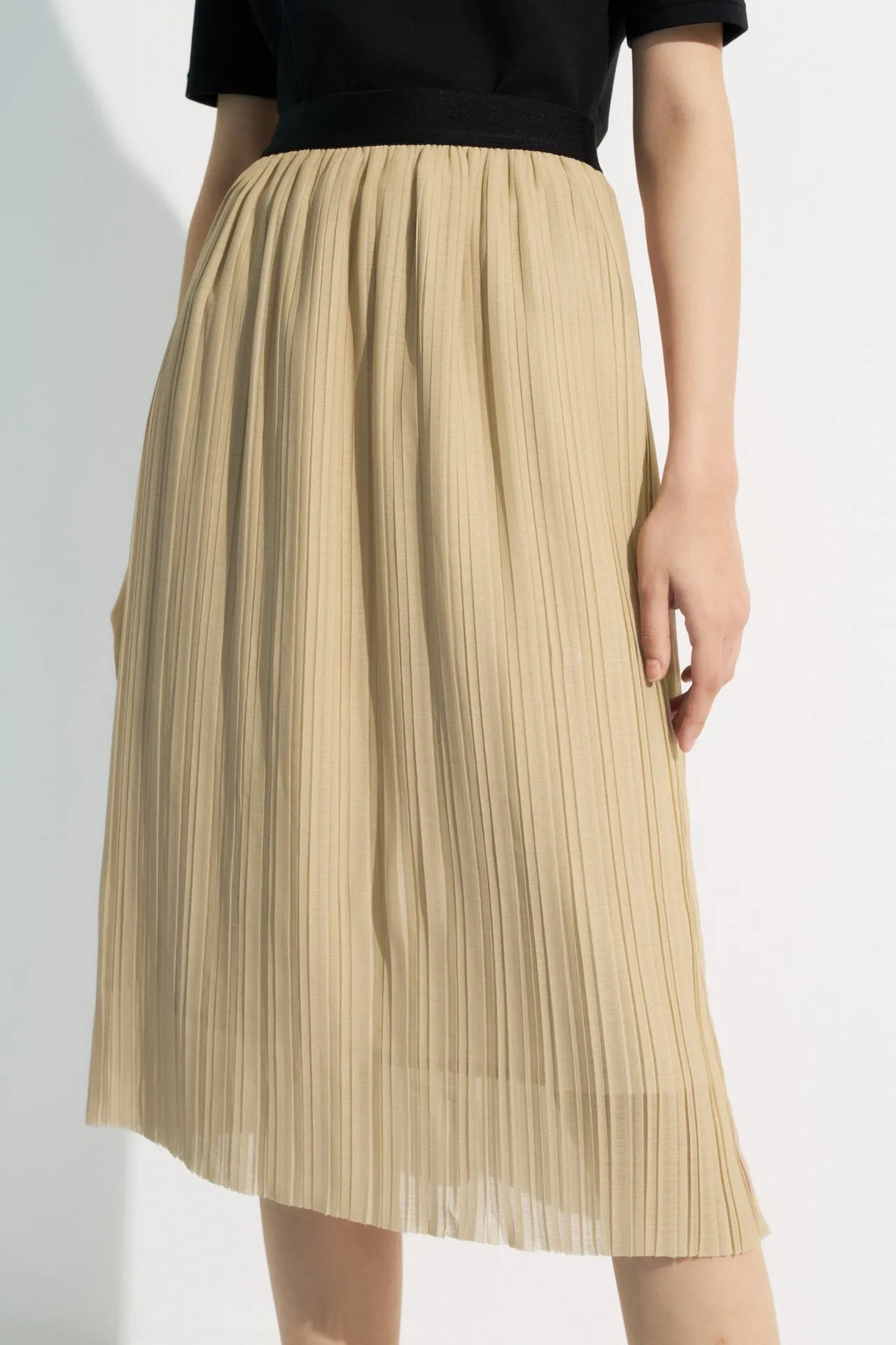 Pleated Flare Skirt