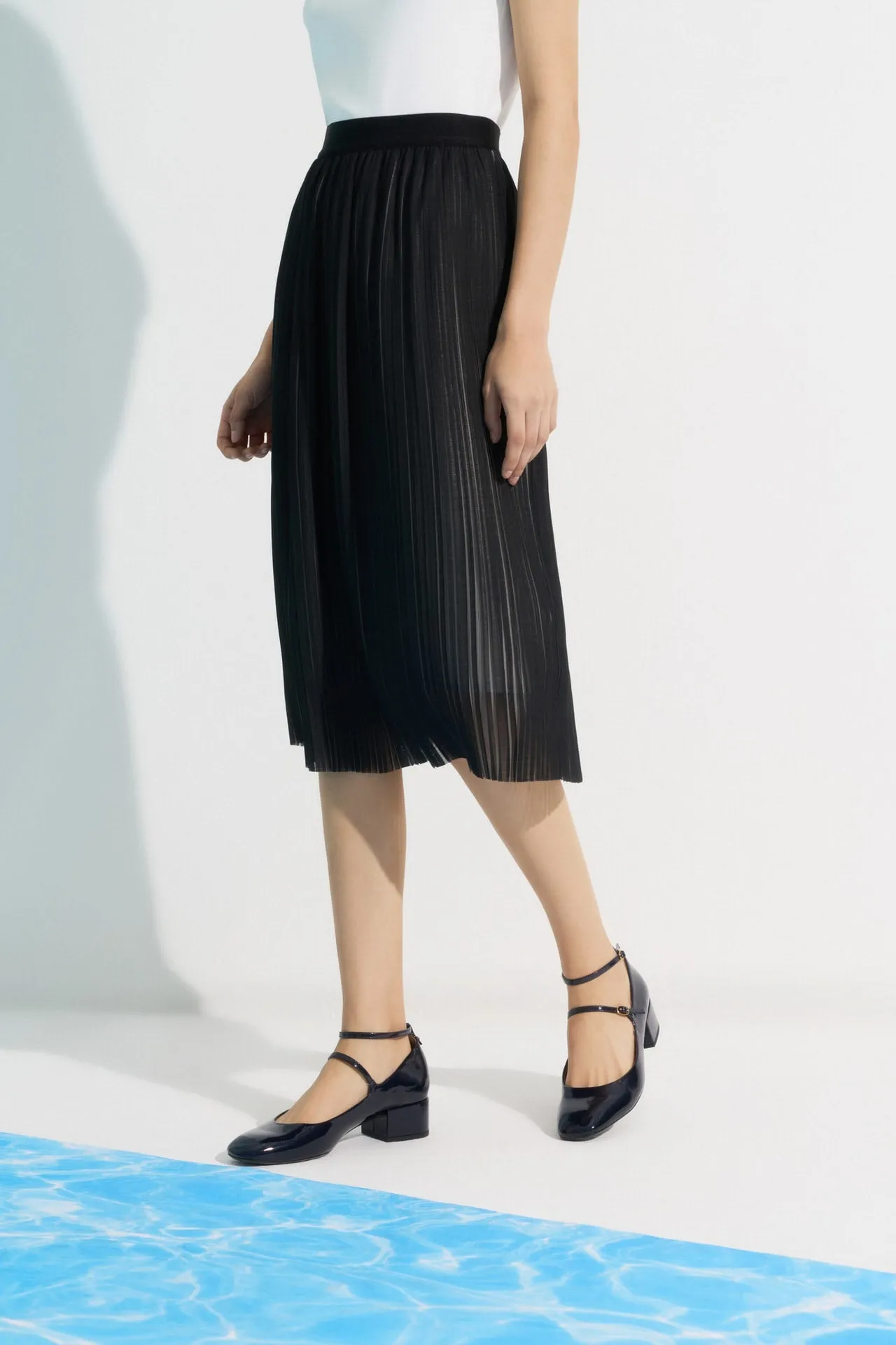 Pleated Flare Skirt