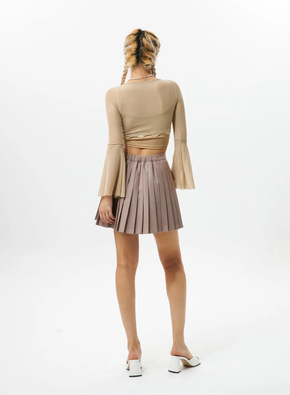 Pleated Mini Skirt IS319