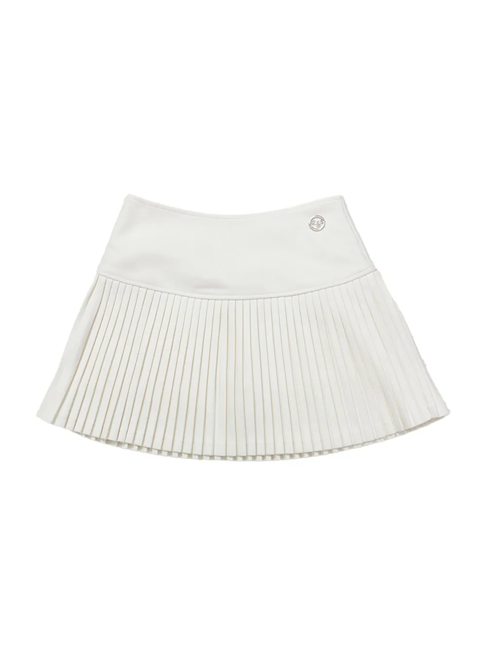 Pleated Solid Mini Skirt CN425