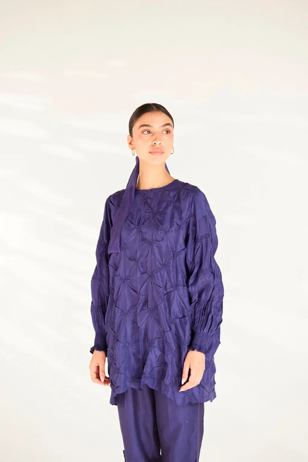 PLUM TESSELATE TUNIC