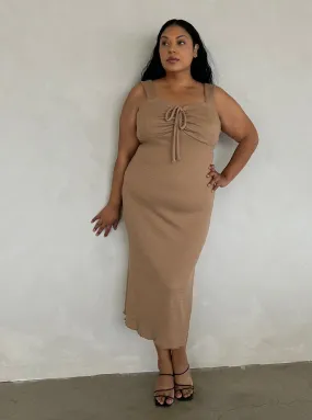 Plus Size Textured Bodycon Midi Dress