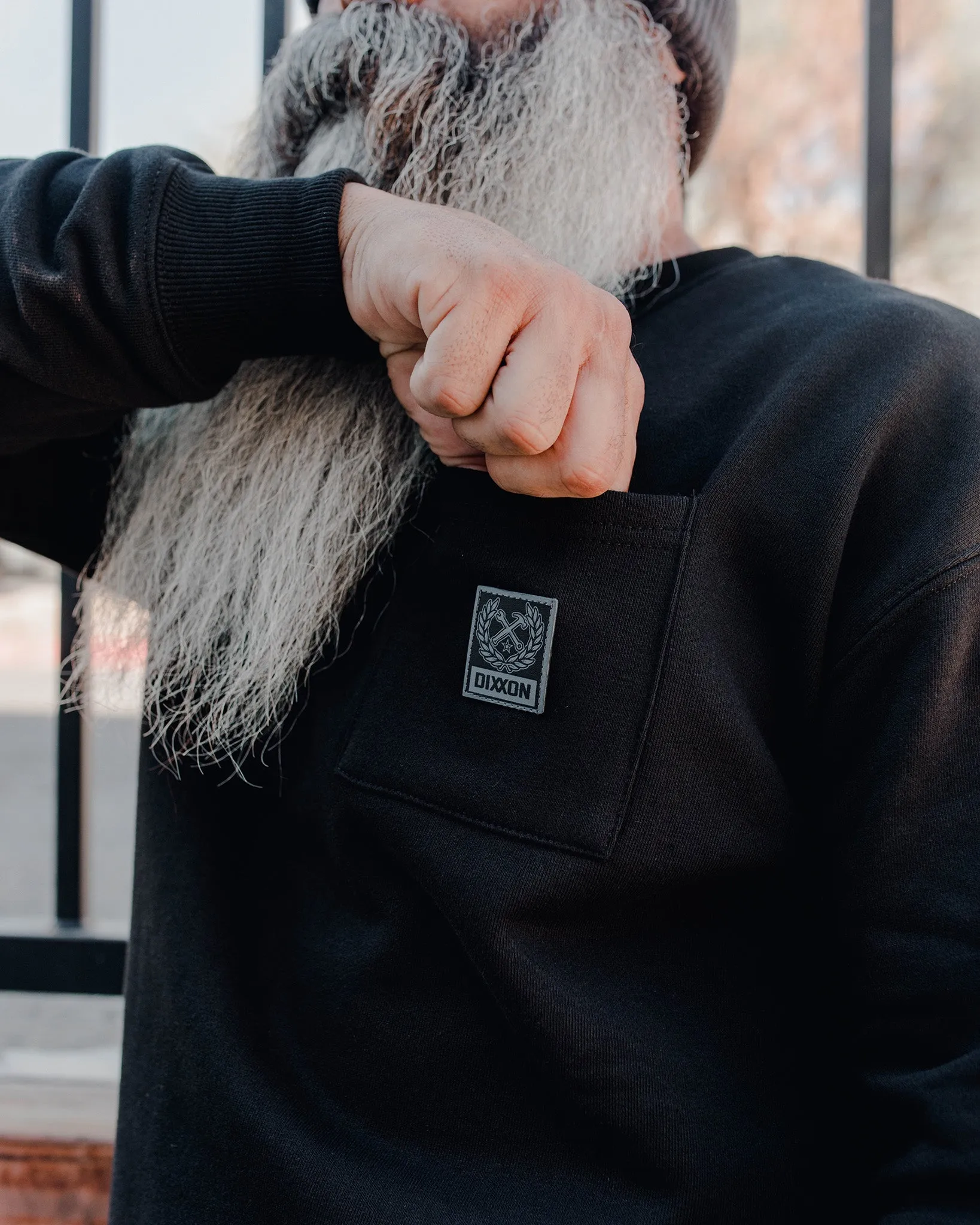 Pocket Crewneck - Black