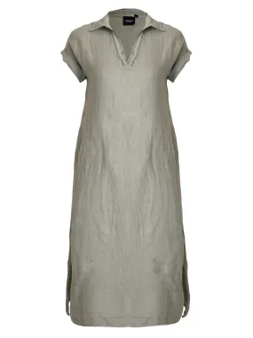 POLETTE Linen Dress - Army