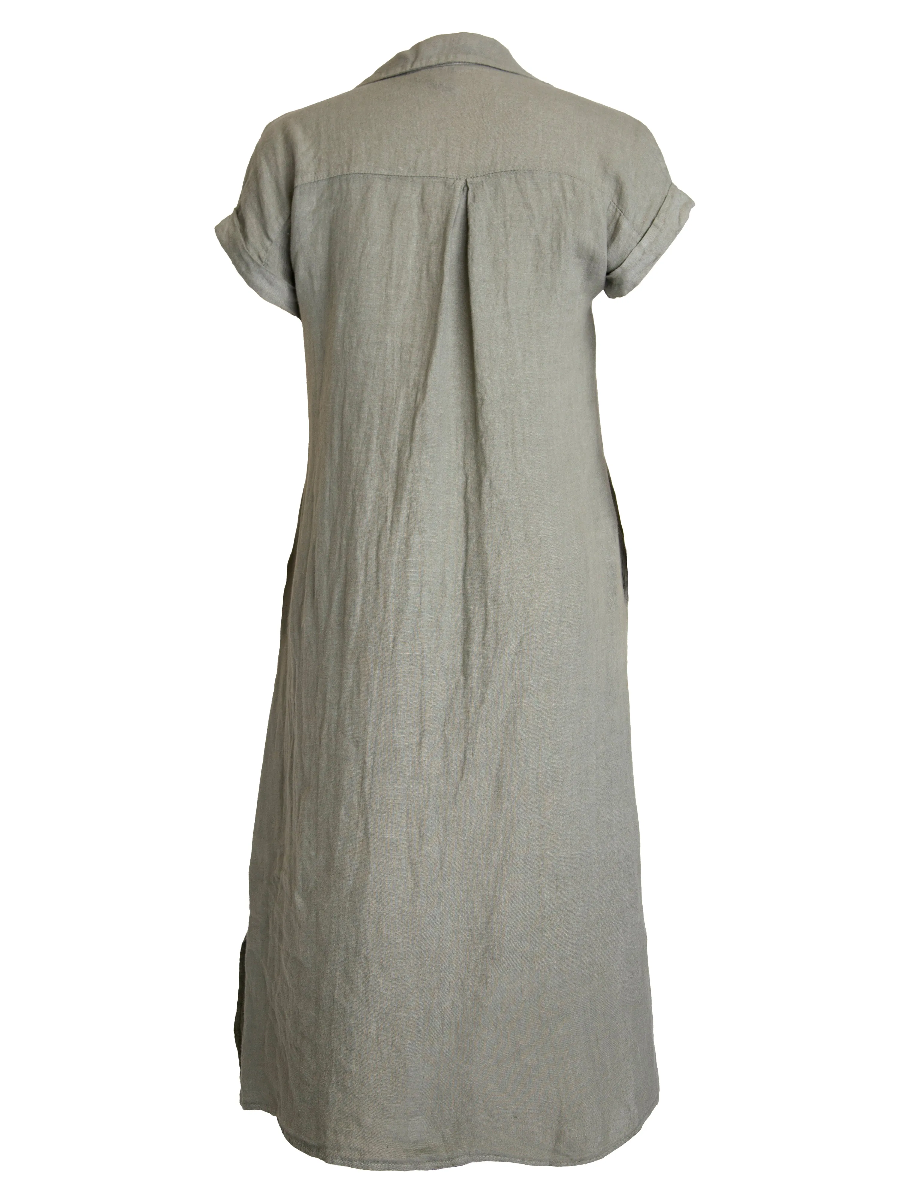 POLETTE Linen Dress - Army