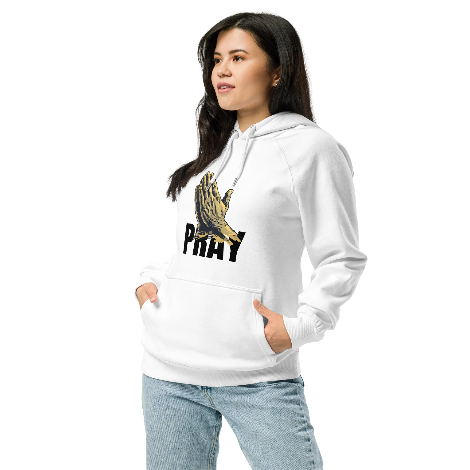 Pray Graphics Women Eco Raglan Hoodie