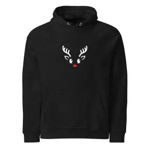 Reindeer Graphics Women Eco Raglan Hoodie