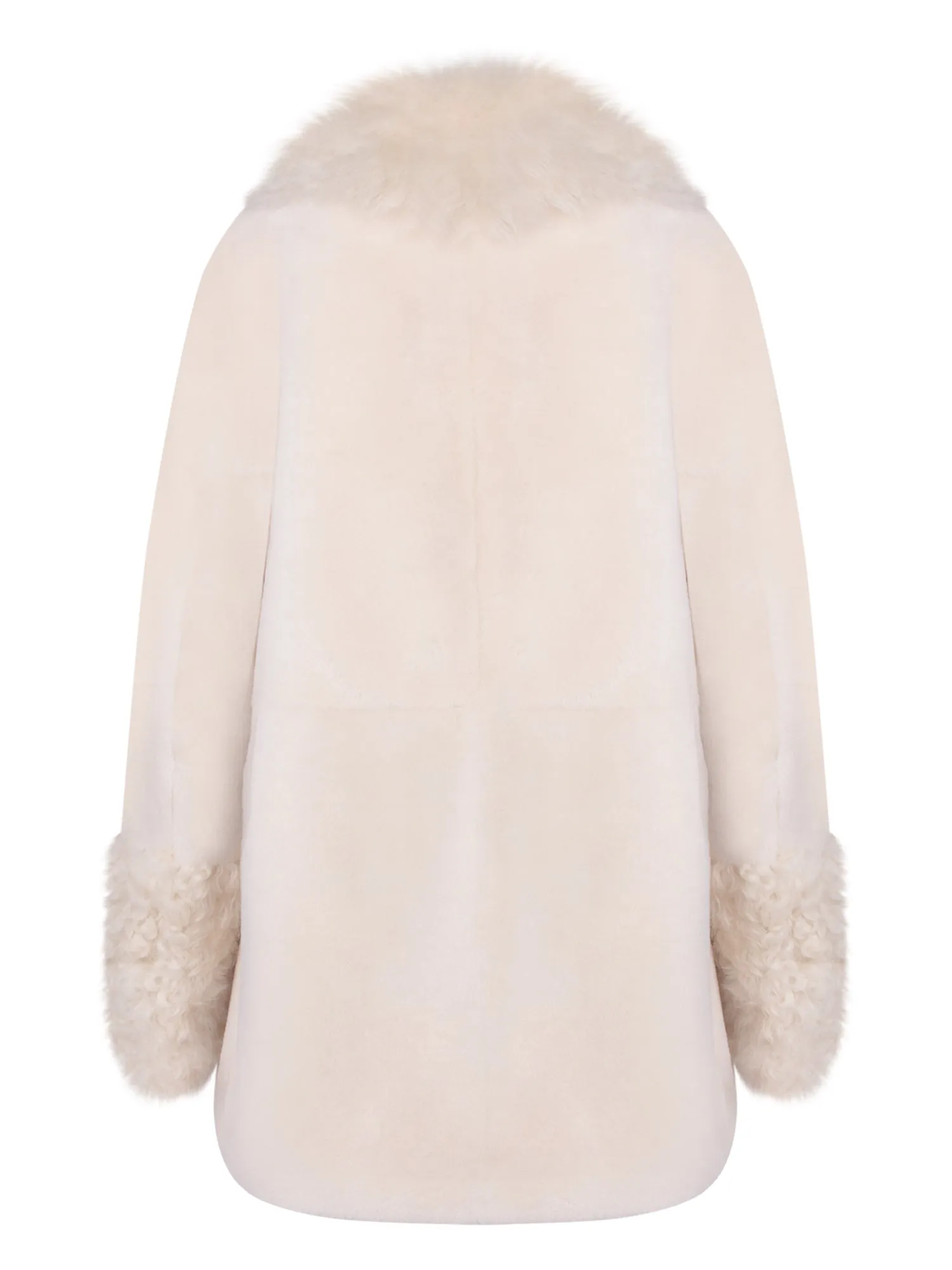 Reversible Cream Shearling Coat