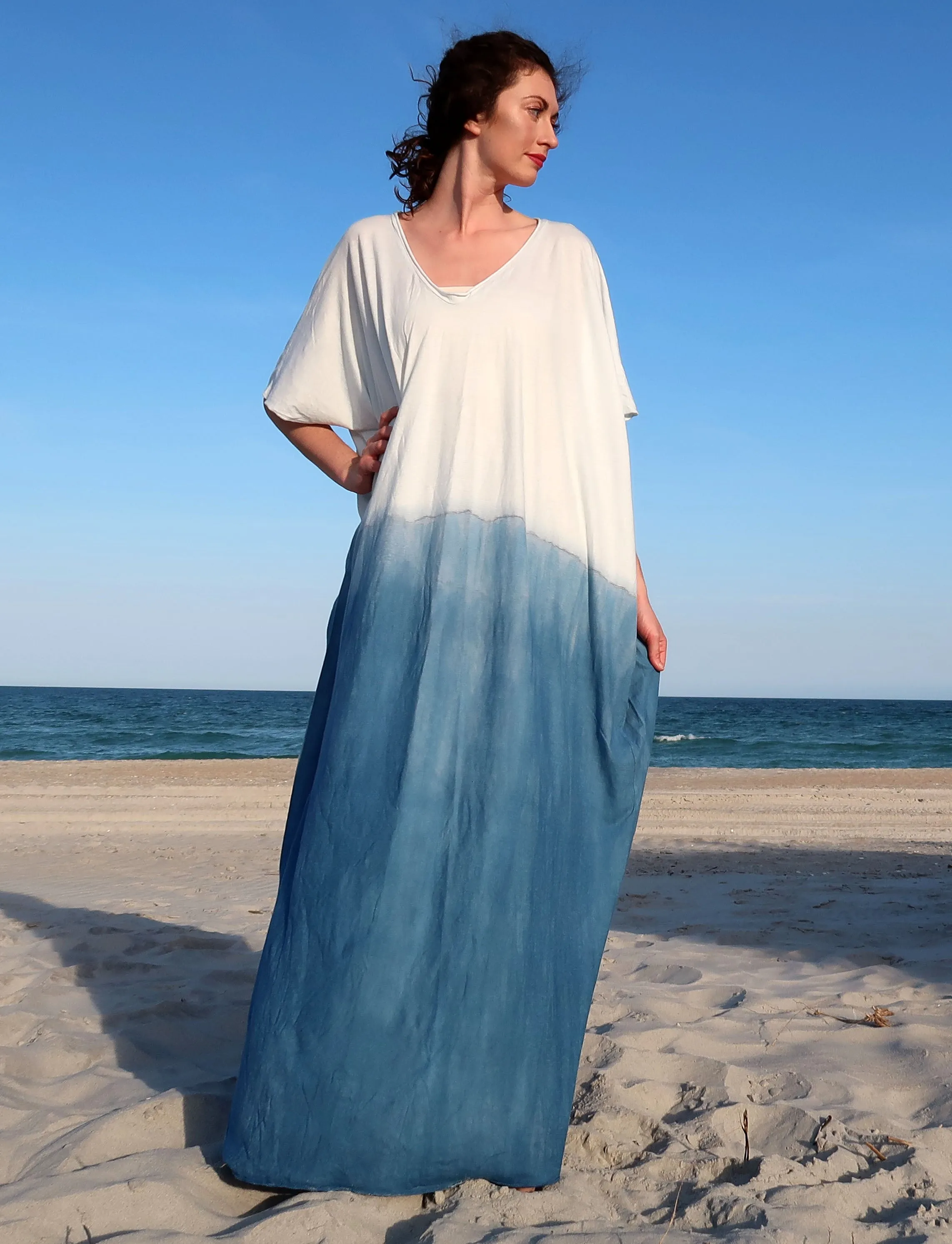 Ritual INDIGO Dip-Dyed Long Kaftan