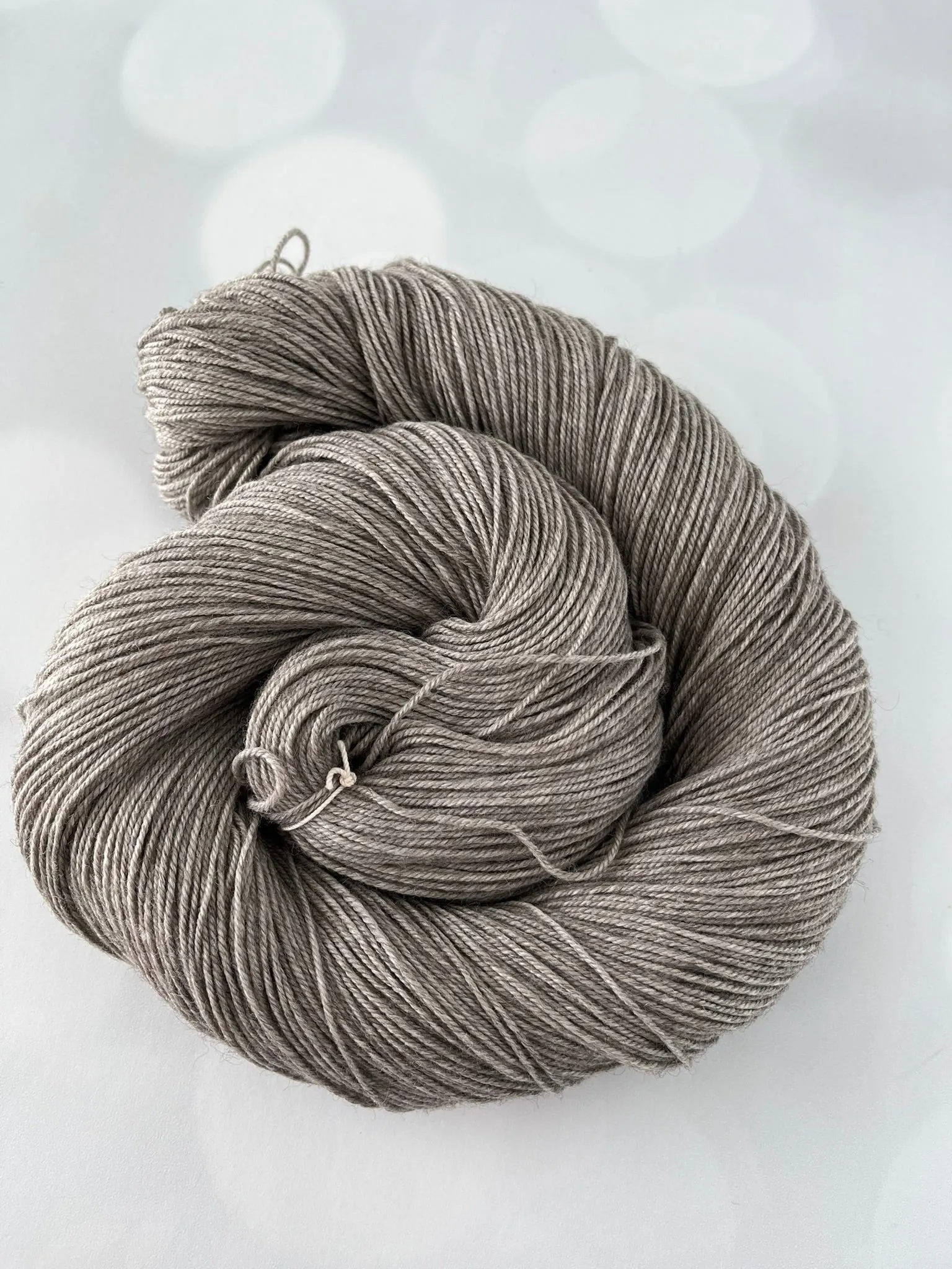 Sandy Shores, Treasured Yak Toes Sock Yarn, taupe gray brown natural yarn