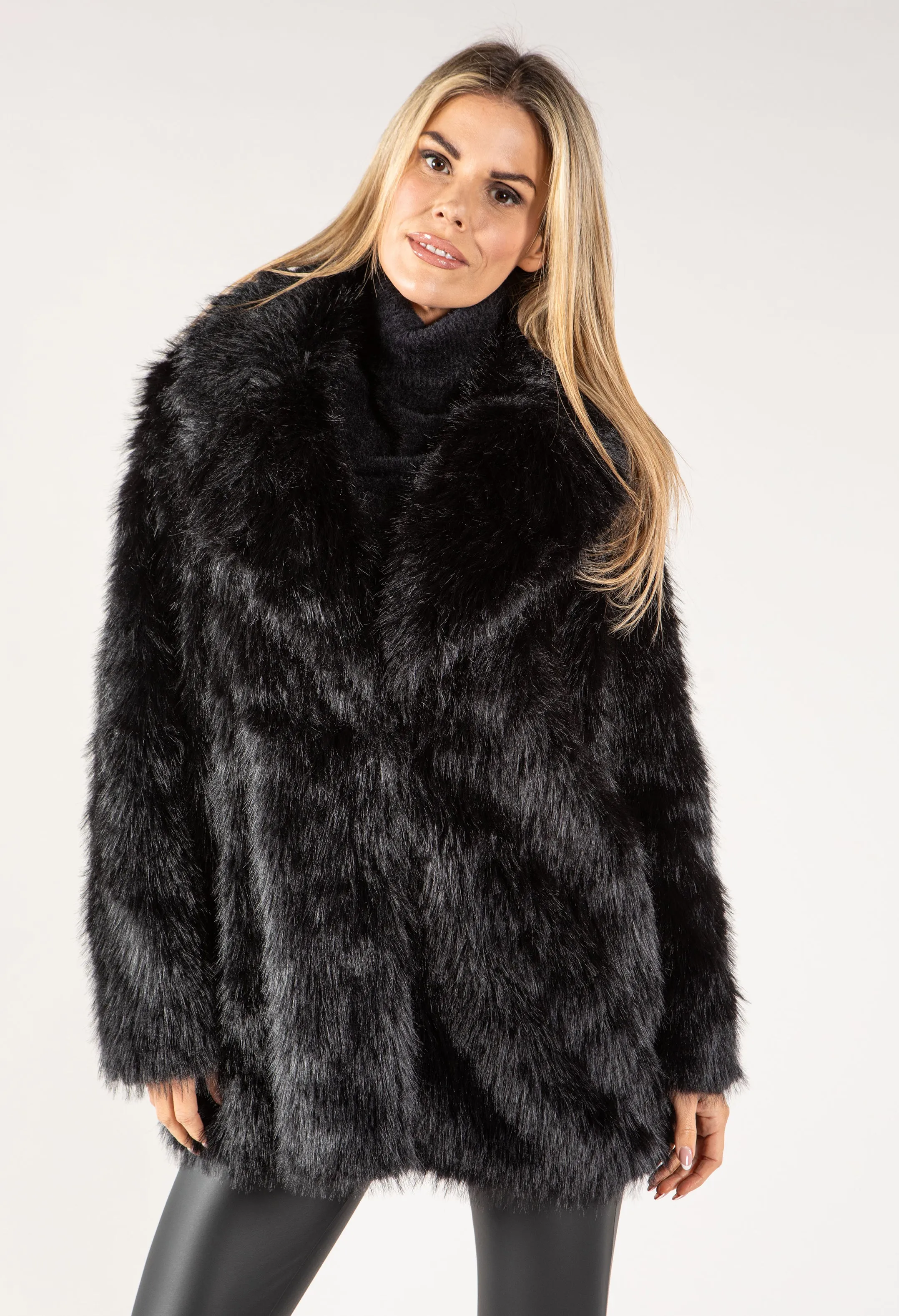 Shaggy Faux Fur Coat