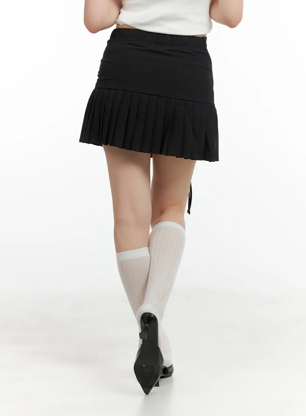 Shirred Pleated Mini Skirt CL422