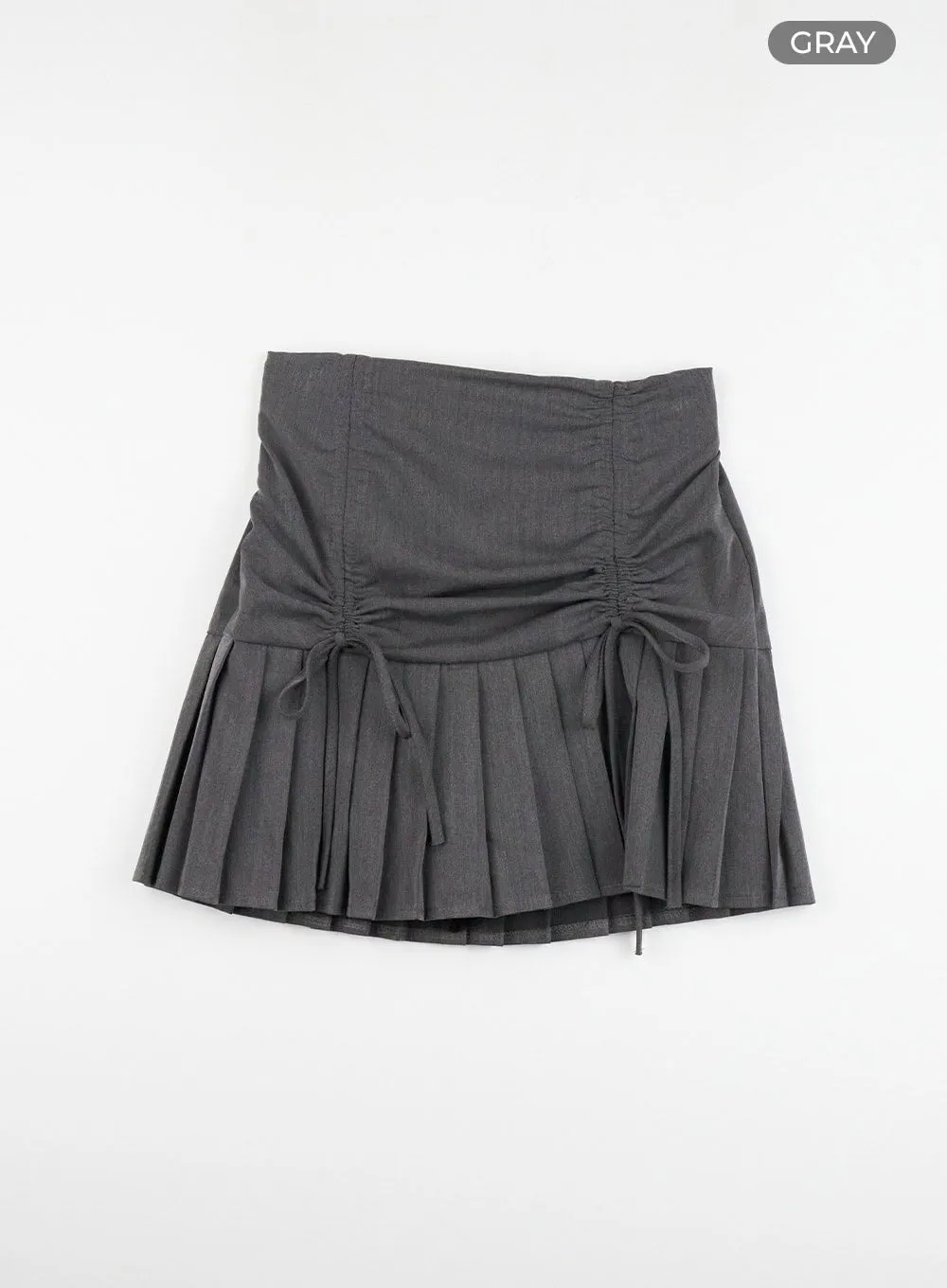 Shirred Pleated Mini Skirt CL422