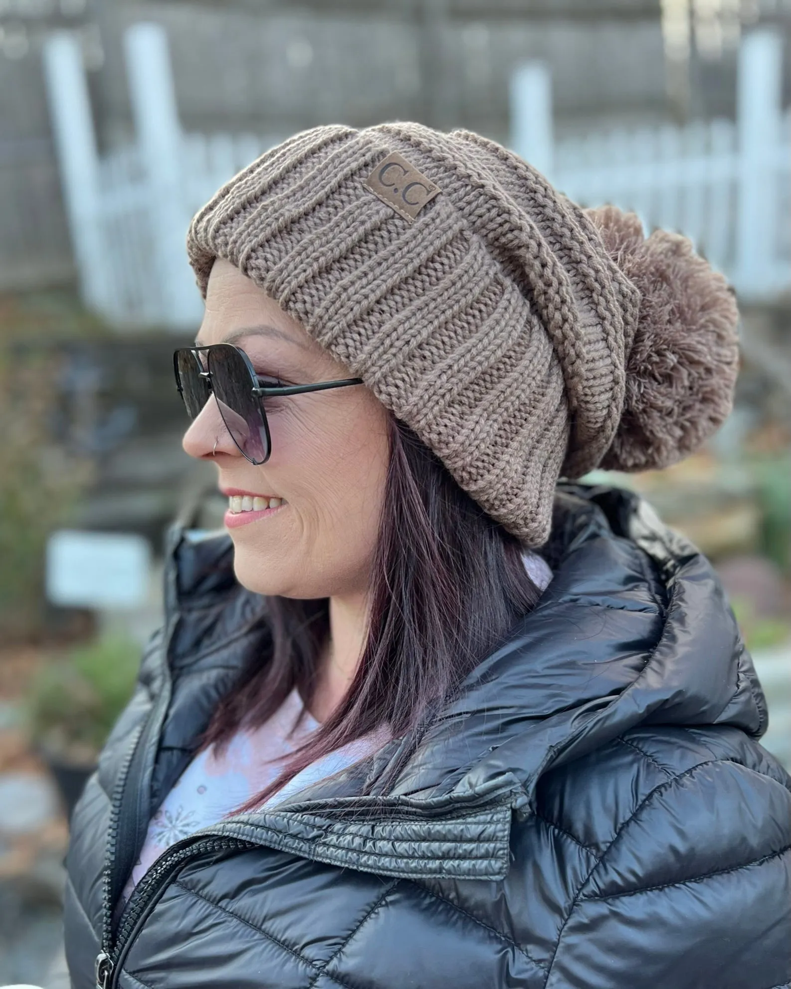 slouchy pom | C. C winter hat