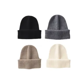 Soft Warm Winter Hat 100% Cashmere Knit  Beanie for Men and Women