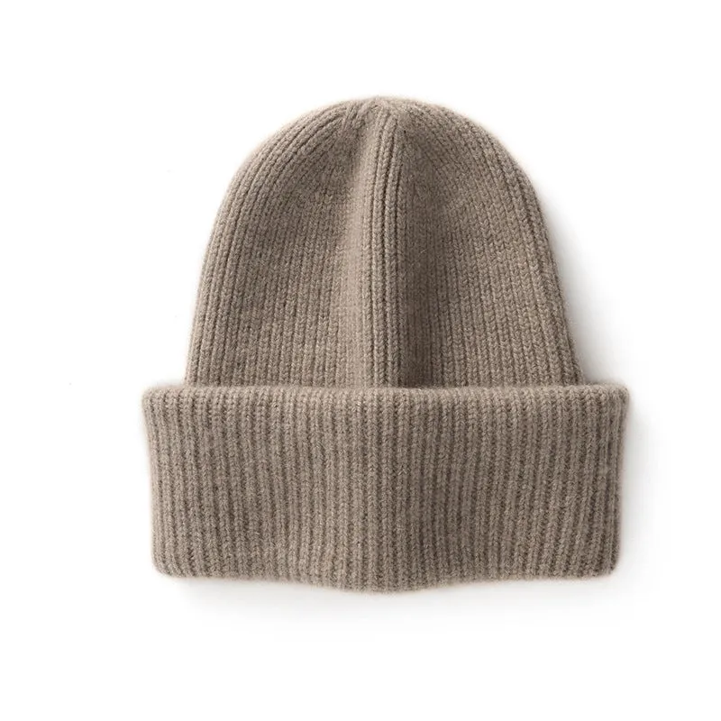 Soft Warm Winter Hat 100% Cashmere Knit  Beanie for Men and Women