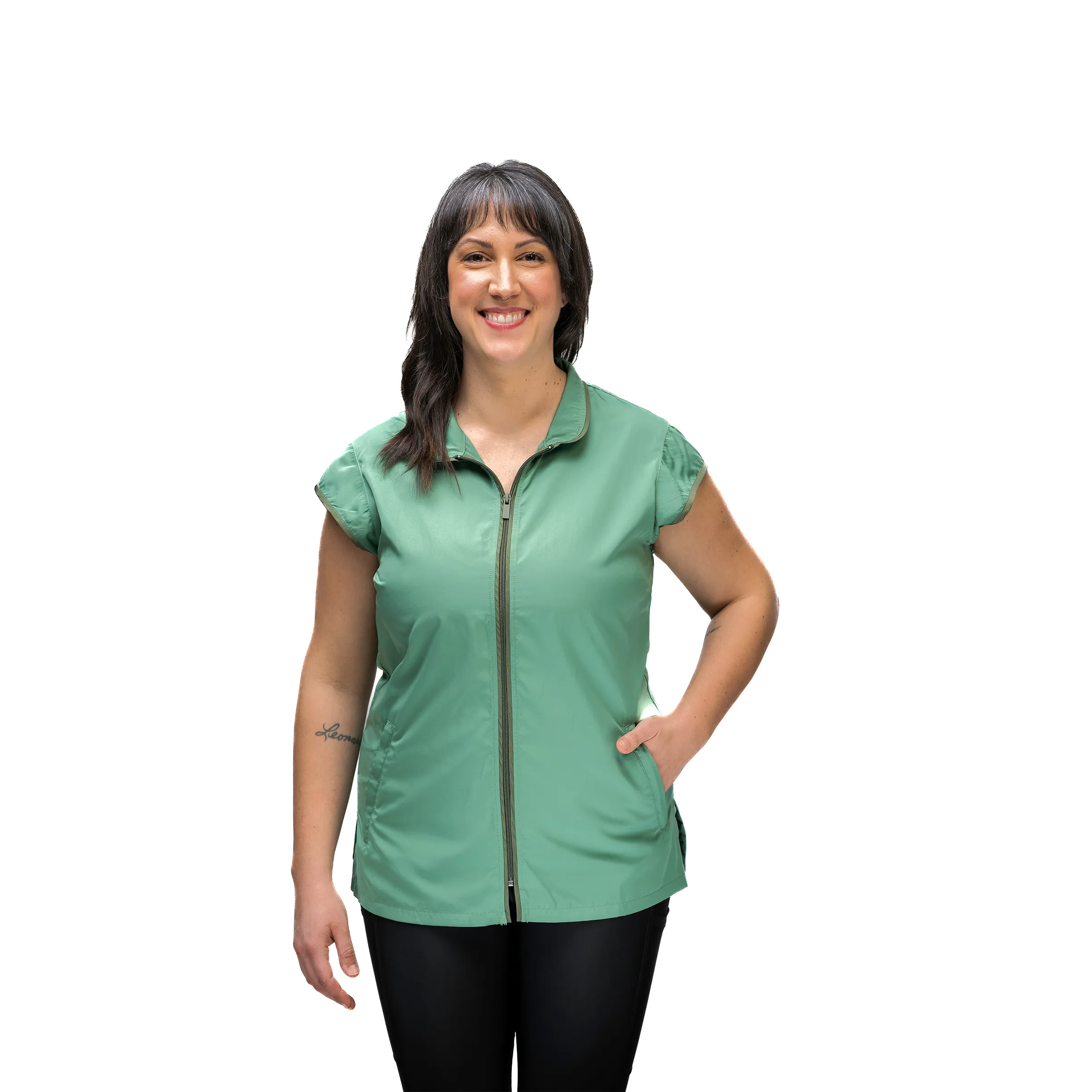 Sophia Cap Sleeve Green