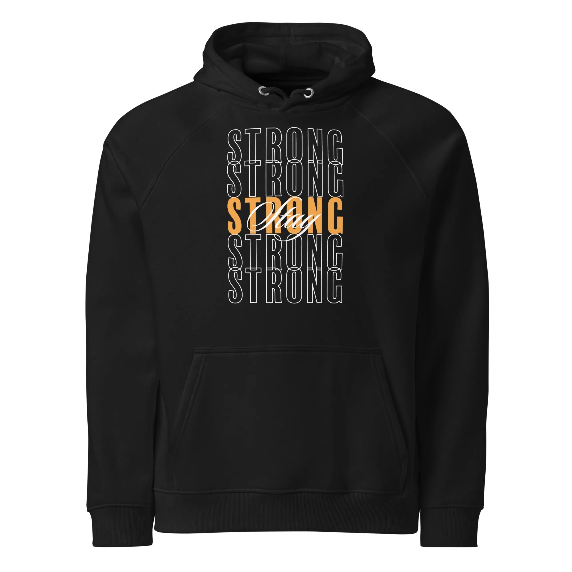 Stay Strong Typography Graphic Women Eco Raglan Hoodie