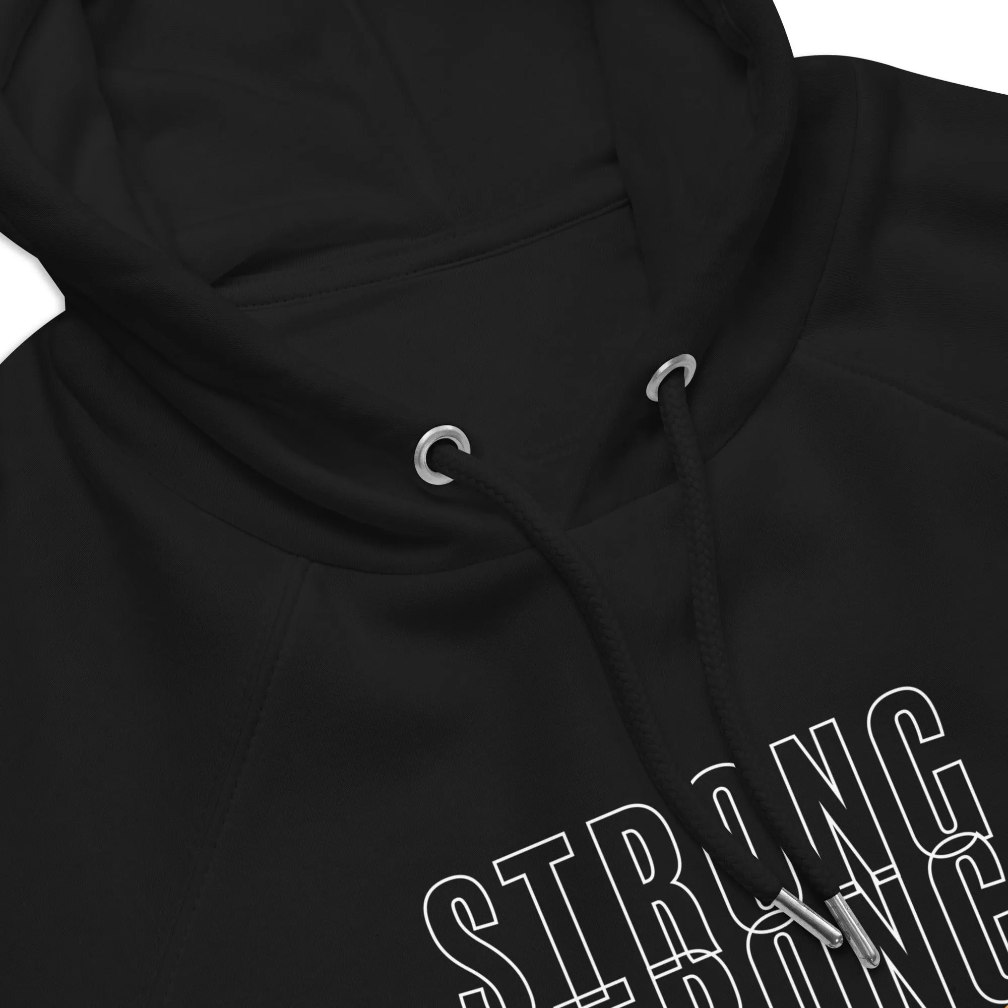 Stay Strong Typography Graphic Women Eco Raglan Hoodie