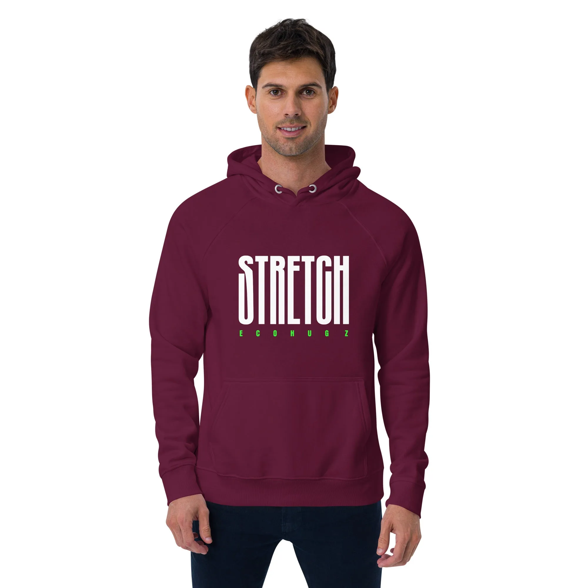 Stretch Typography Graphic Men Eco Raglan Hoodie