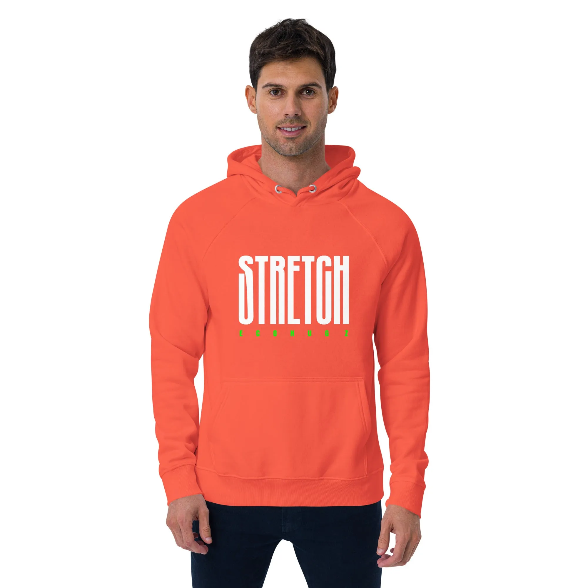 Stretch Typography Graphic Men Eco Raglan Hoodie