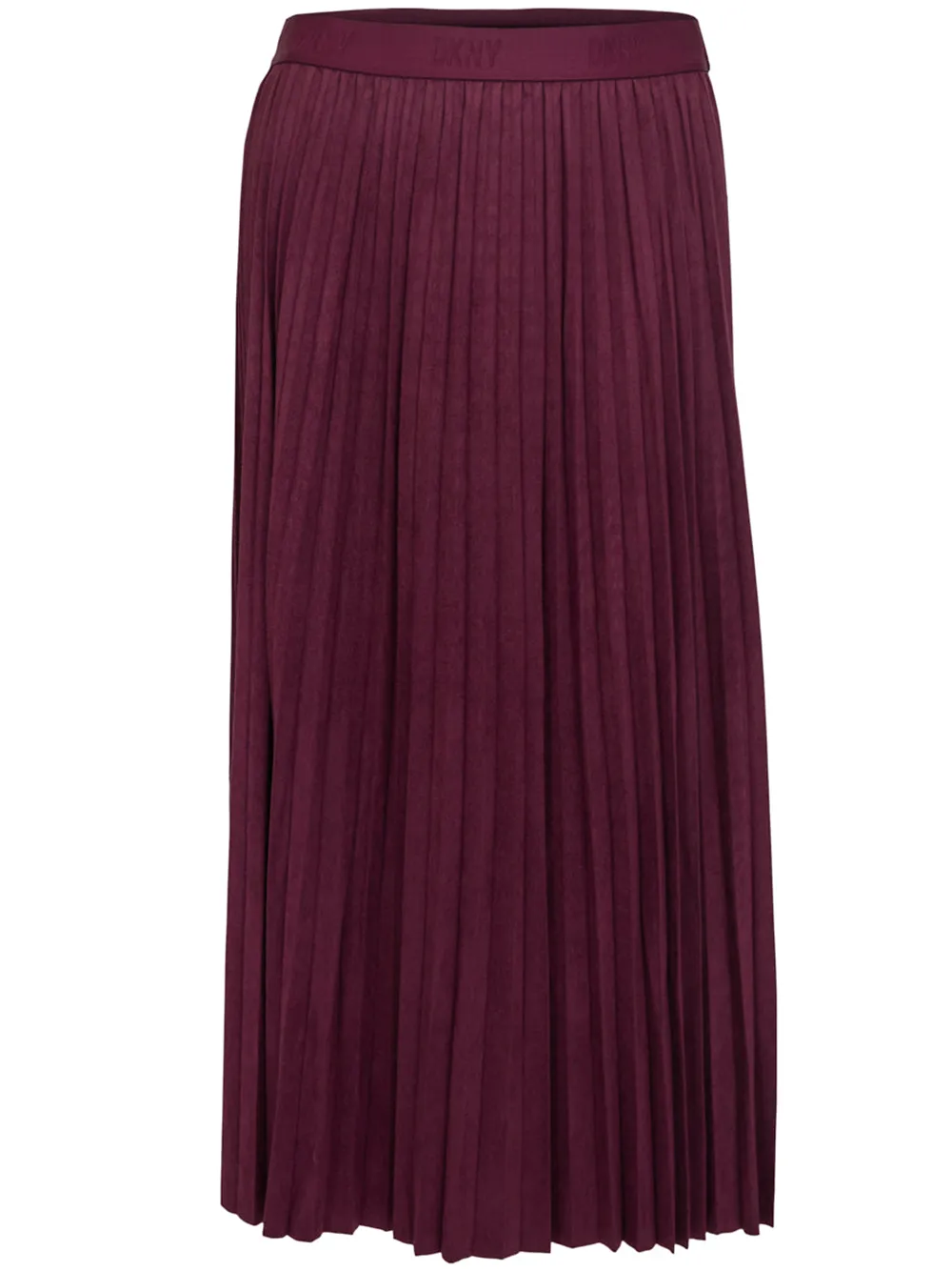 Suede Midi Pleated Skirt