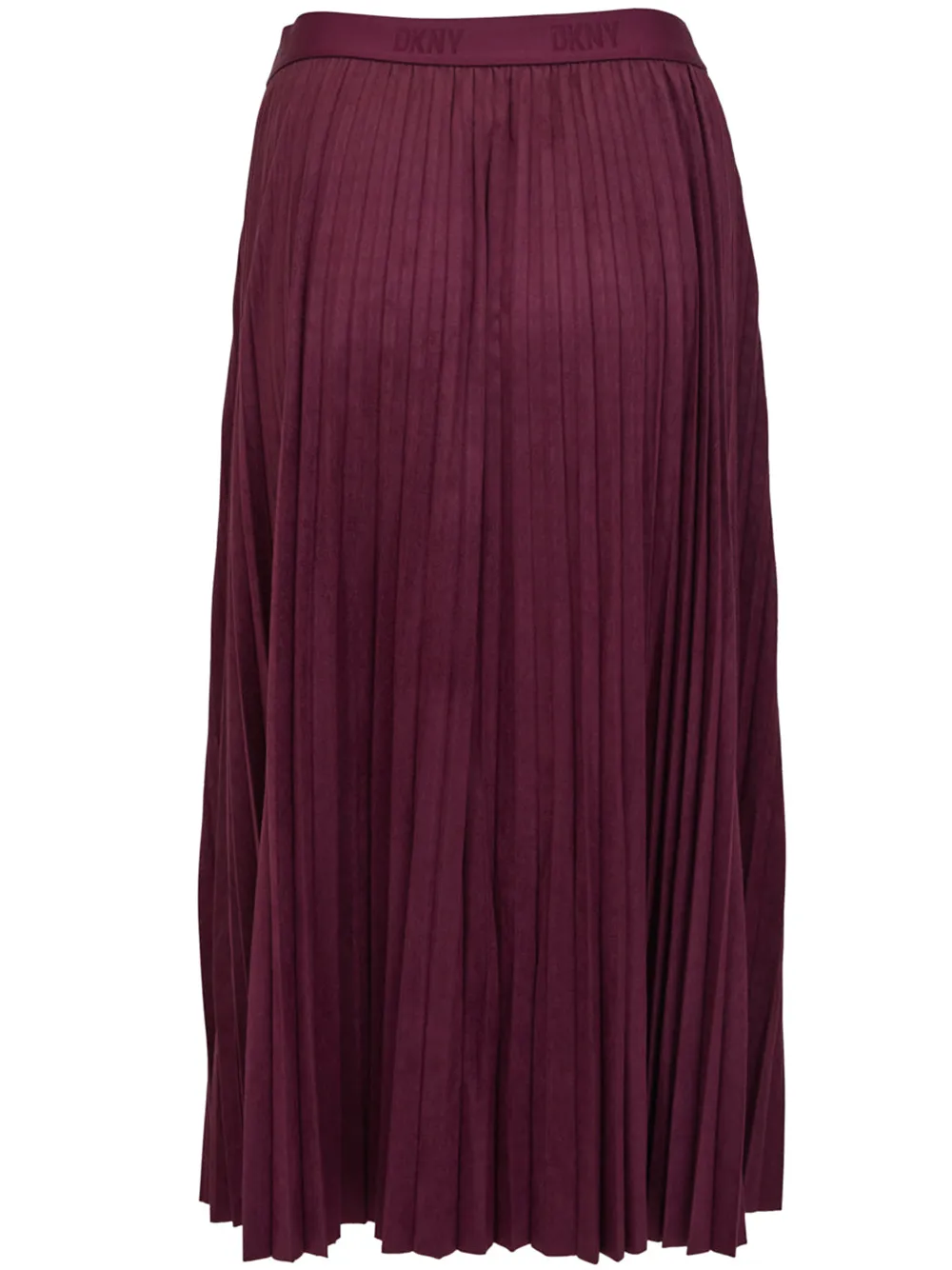 Suede Midi Pleated Skirt