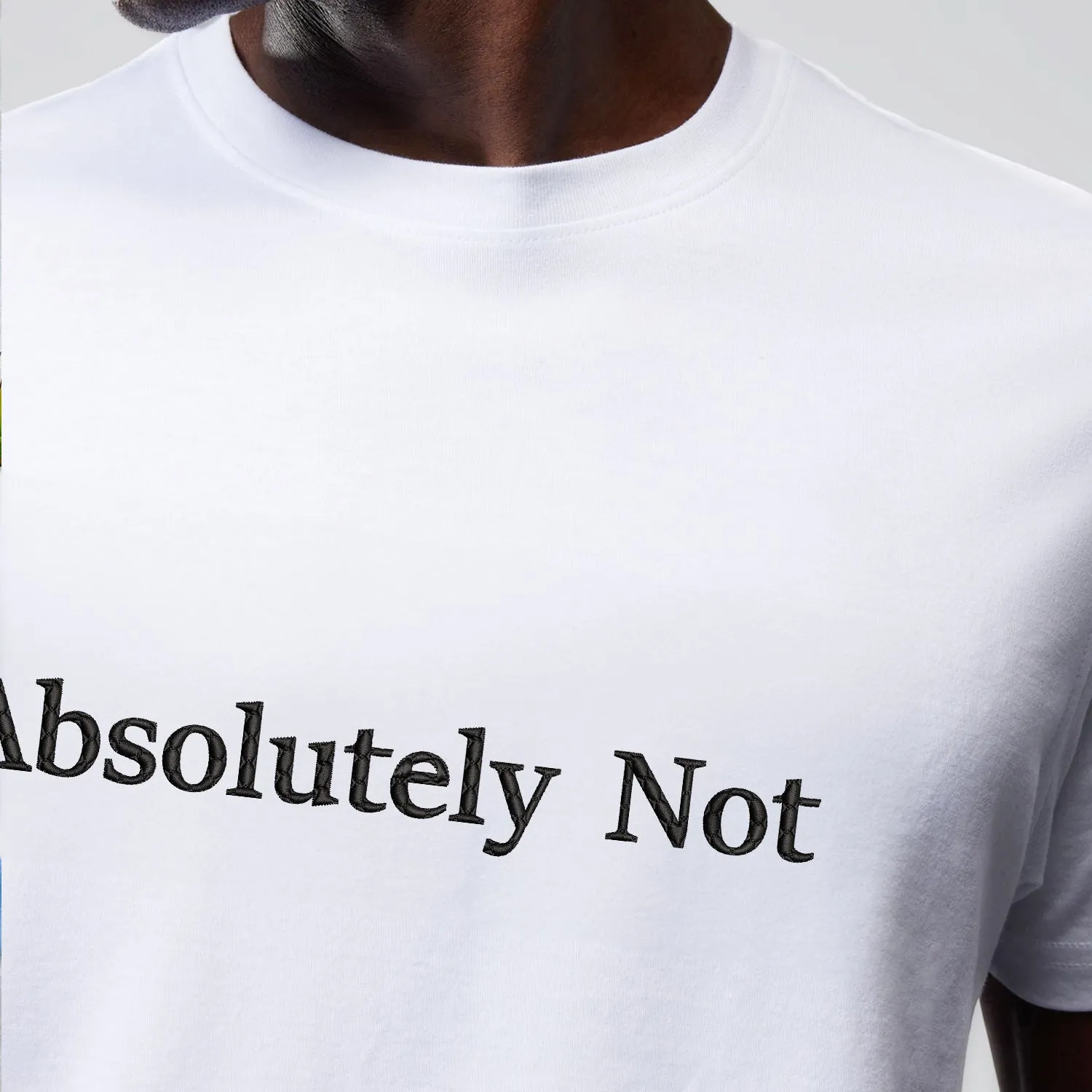 Teesdily | Absolutely Not T-shirt Embroidered, Absolutely Not Embroidery Sweatshirt, Embroidered Shirt Men Women, Funny Shirt Mom Life, Gift For Her