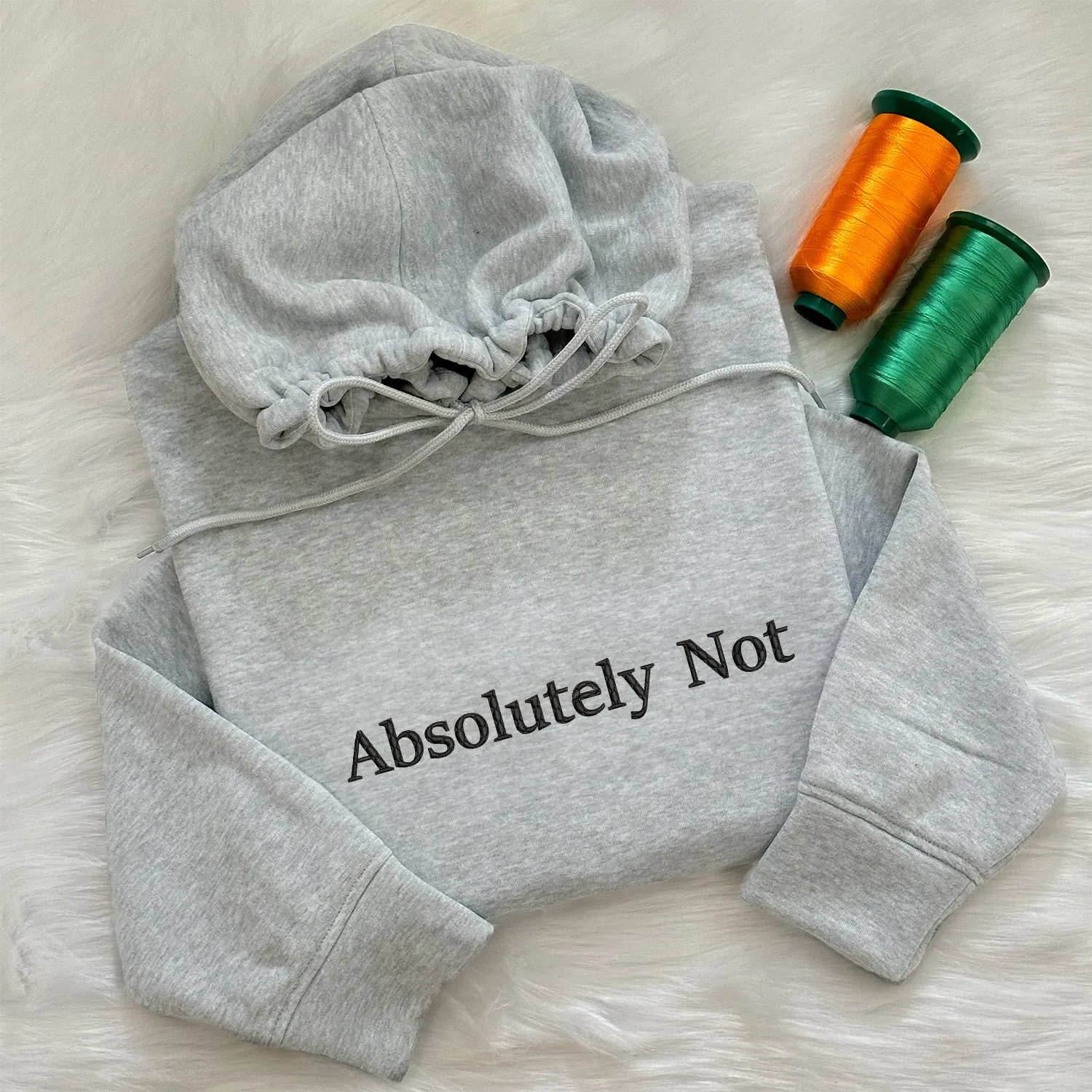 Teesdily | Absolutely Not T-shirt Embroidered, Absolutely Not Embroidery Sweatshirt, Embroidered Shirt Men Women, Funny Shirt Mom Life, Gift For Her