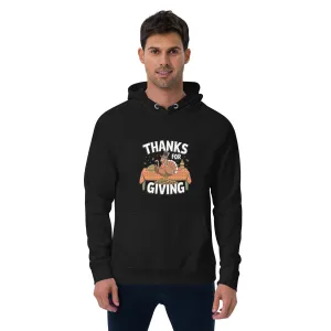 Thanks For Giving Graphics Men Eco Raglan Hoodie