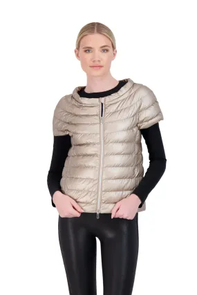 The St Ives | Down Vest Metallic Gold