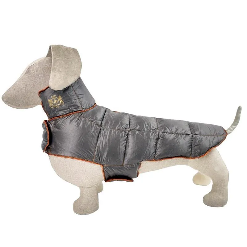 Ultralite Reversible Down Dog Coat Taupe/Burnt Orange