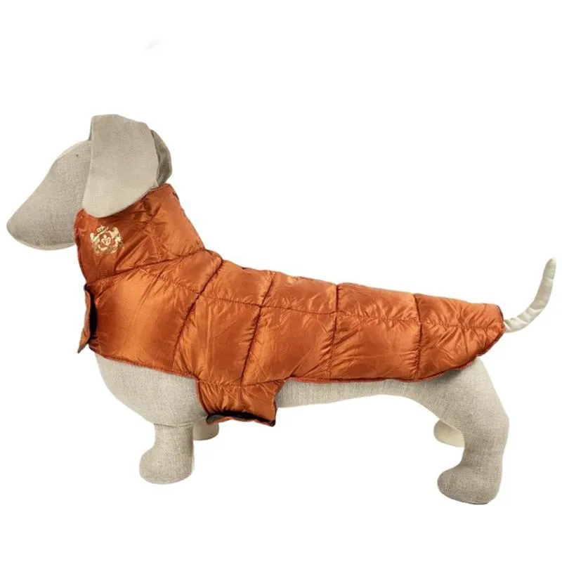 Ultralite Reversible Down Dog Coat Taupe/Burnt Orange