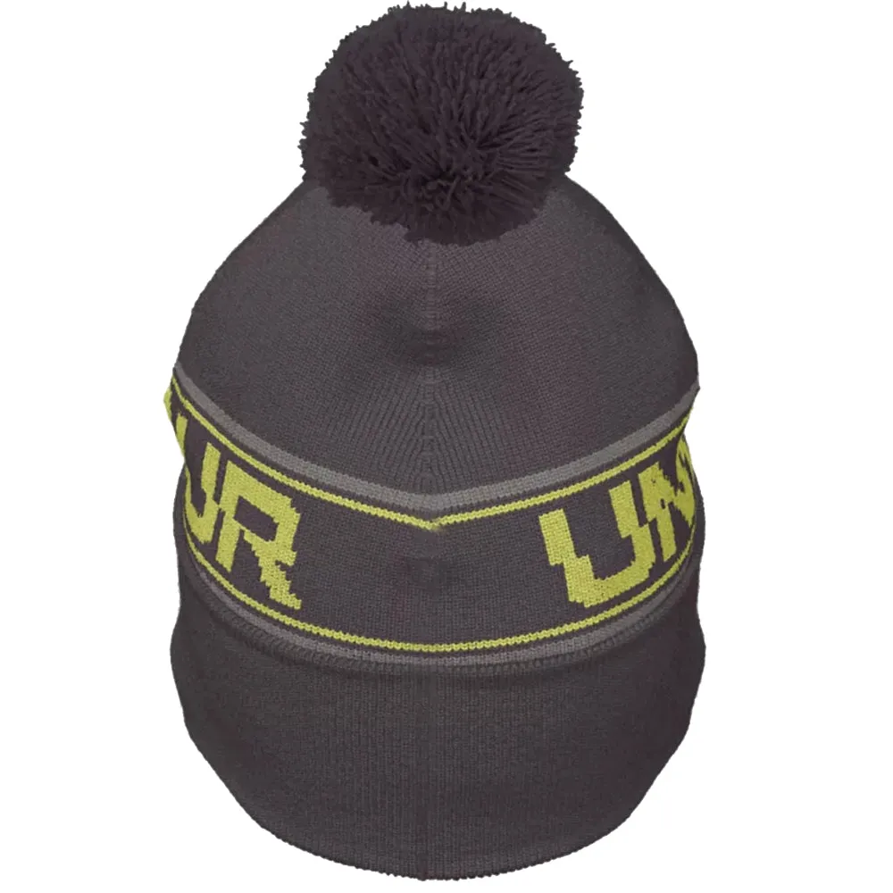 Under Armour Halftime Pom Beanie - Ash Taupe/Lime Yellow