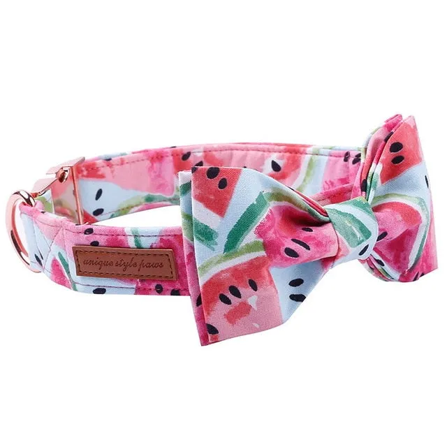 Watermelon Bow, Collar, Leash