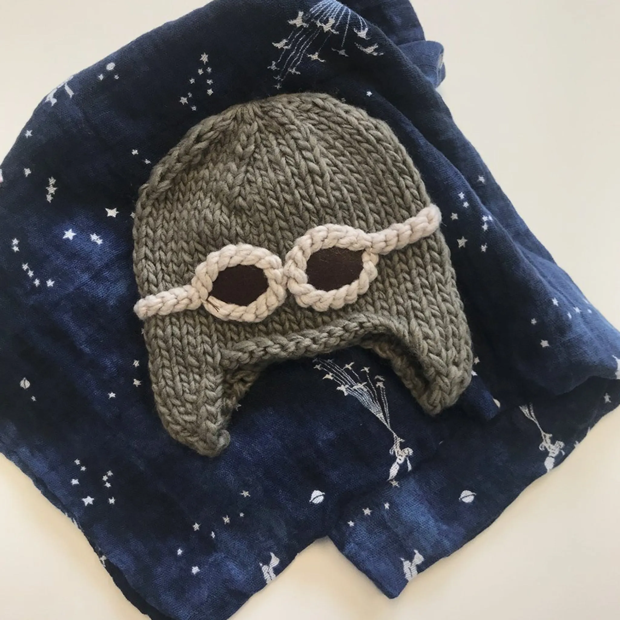 Wilbur Aviator with Goggles Knit Hat